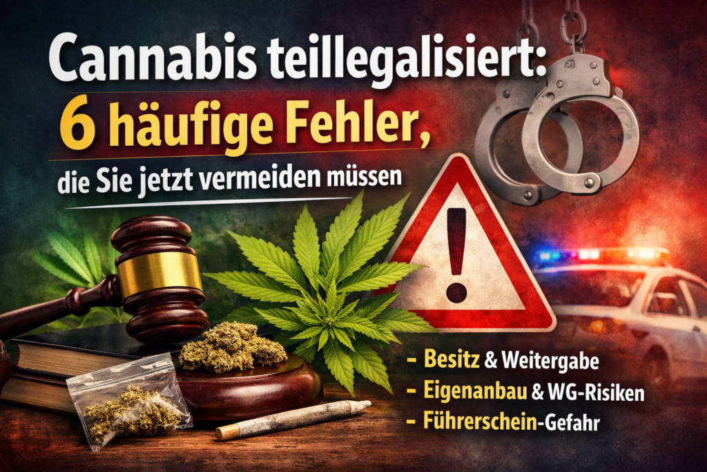 Die 6 häufigsten Cannabis-Fehler trotz Teillegalisierung